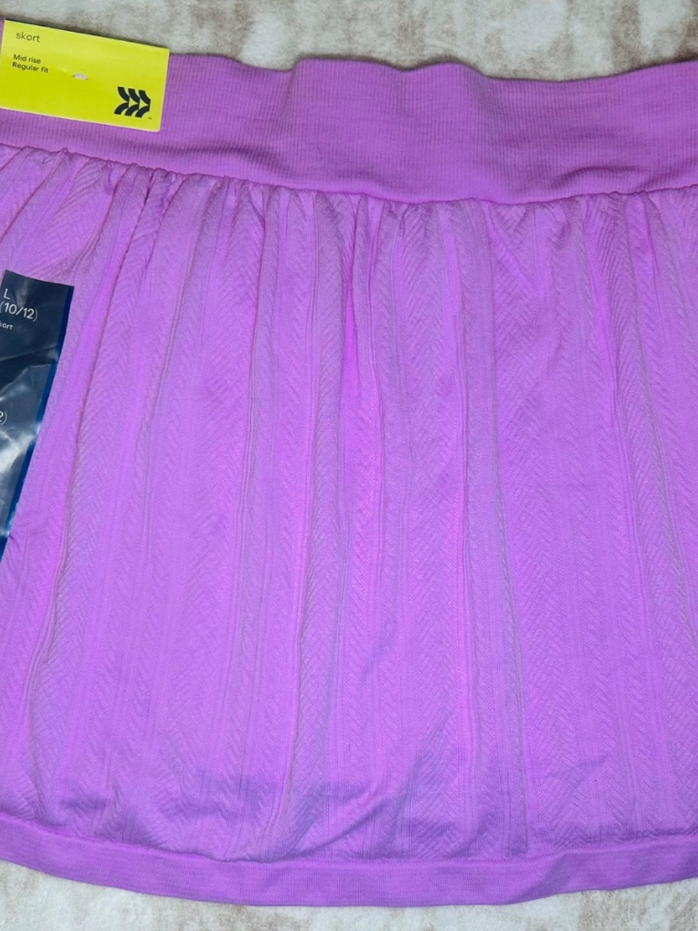 All in Motion Girls Purple Seamless Textured Active Skort Size L
